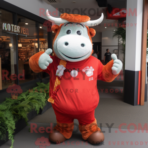 Maskotka av en Red Beef...