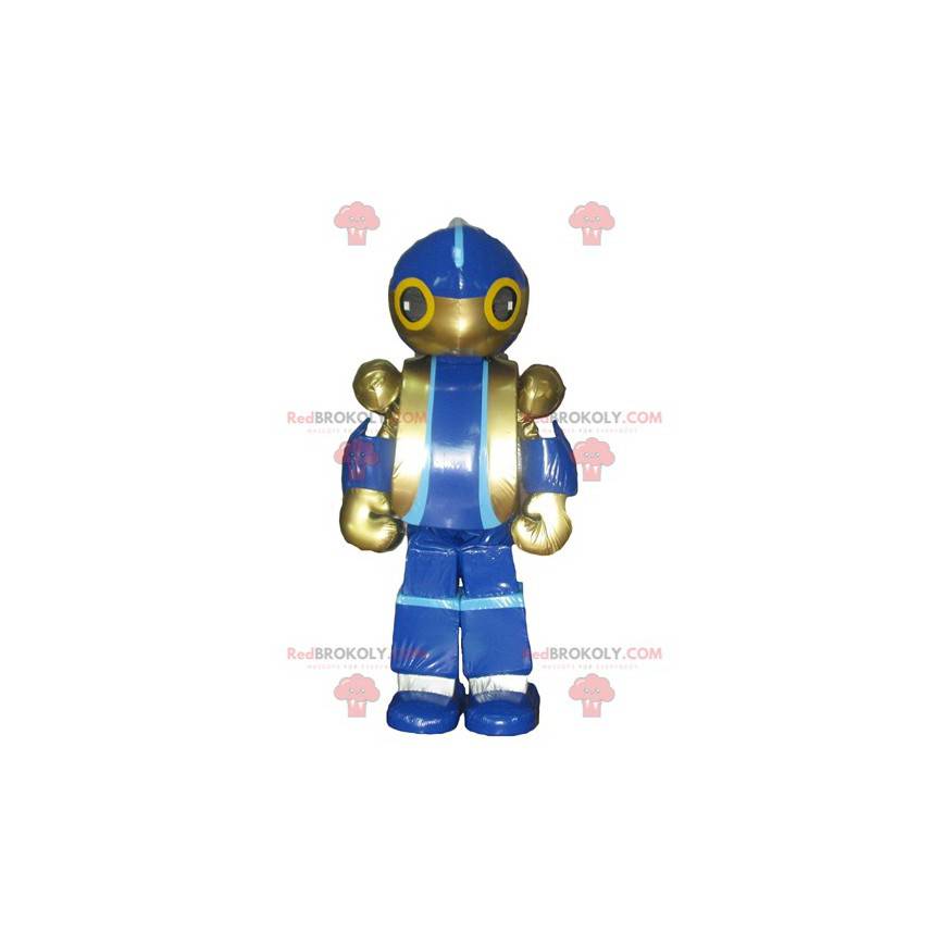 Mascotte robot giocattolo gigante blu e dorato - Redbrokoly.com