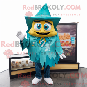 Mascot character of a Teal...