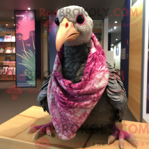 Maskottchen eines rosa...