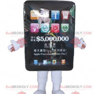 Mascotte de tablette tactile noire géante - Redbrokoly.com