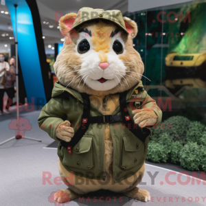 Mascota de un hámster verde...