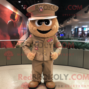 Mascot character of a Tan...