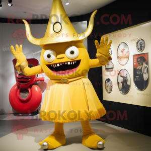 Gold Demon mascotte kostuum...