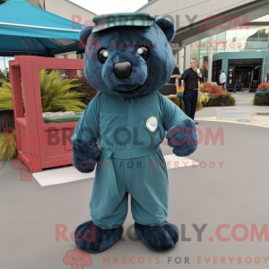 Mascot character of a Teal...