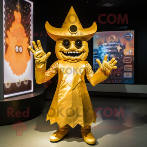 Gold Demon mascotte kostuum...