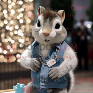 Maskot karakter af et gråt...