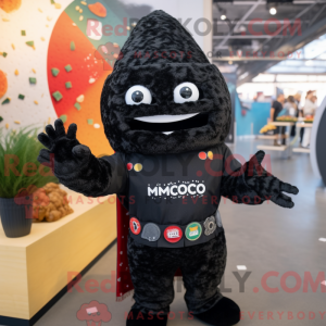 Maskot karakter af en sort...