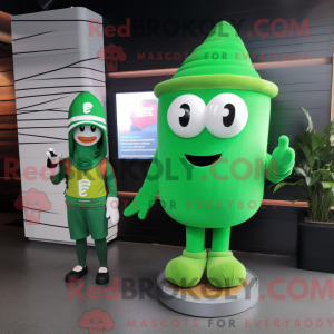 Mascot character of a Green...