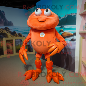 Maskotkarakter af en orange...
