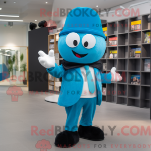 Mascot character of a Cyan...