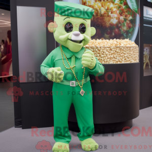 Mascot character of a Green...