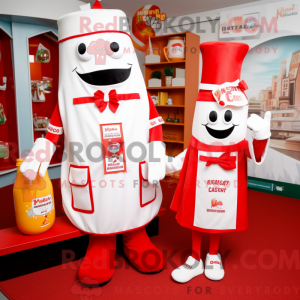 Mascot character of a White...