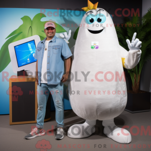 Mascot character of a White...