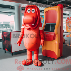 Maskotkarakter af en Red...