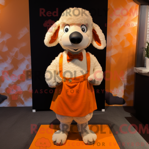 Maskotkarakter af et orange...