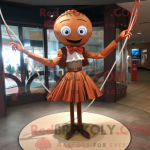 Maskotfigur av en Rust...