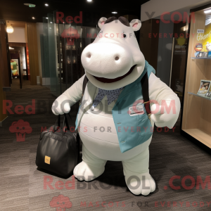 Mascot karakter van een wit...