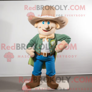 Maskot-karakter av en beige...