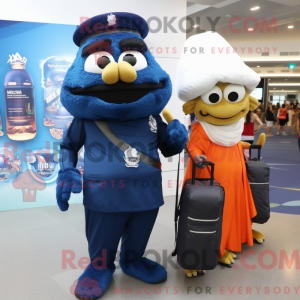 Mascot character of a Navy...
