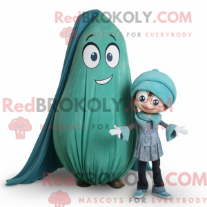 Mascot character of a Teal...