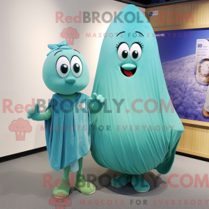 Mascot character of a Teal...