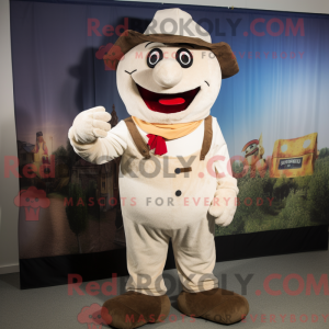 Maskot karaktär av en Cream...