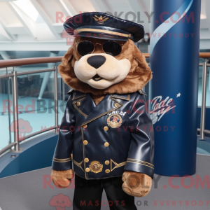 Mascot character of a Navy...