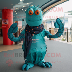 Teal Lobster mascotte...