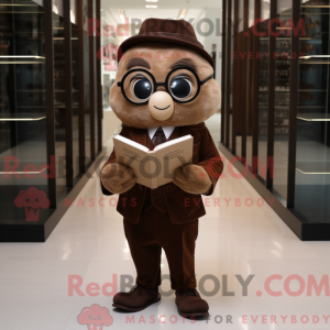 Mascot character of a Brown...