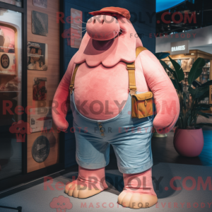 Mascot character of a Pink...