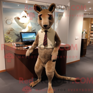 Mascot character of a Brown...