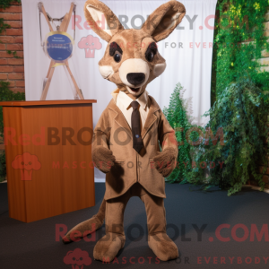 Mascot character of a Brown...