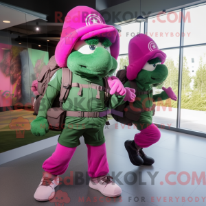 Máscara de cor magenta...
