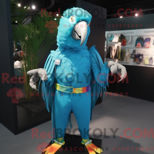 Mascot character of a Cyan...