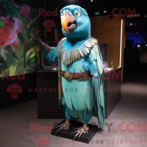 Mascot character of a Cyan...