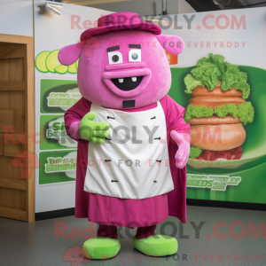 Mascot character of a Pink...