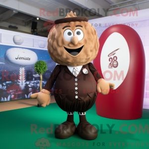 Mascot character of a Brown...