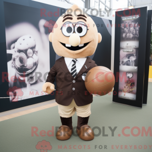 Mascot character of a Brown...