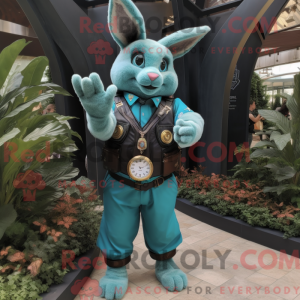 Mascot character of a Teal...
