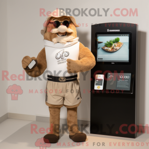 Maskotkarakter av en beżowy...