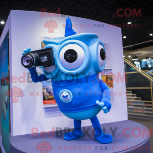 Mascot character of a Blue...