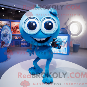 Mascot character of a Blue...