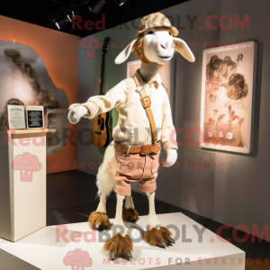 Mascot character of a Beige...