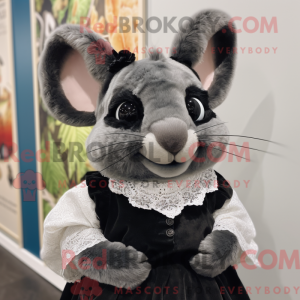 Máscara de chinchila preta...
