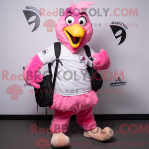 Mascot character of a Pink...