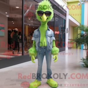 Postava maskota Lime Green...
