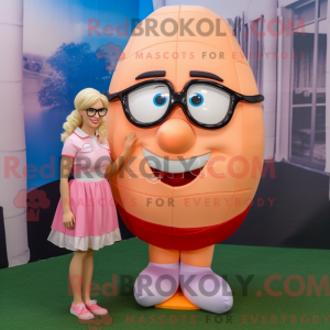 Mascot character of a Peach...