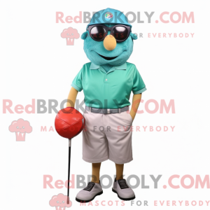 Mascot character of a Teal...
