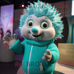 Mascot character of a Cyan...